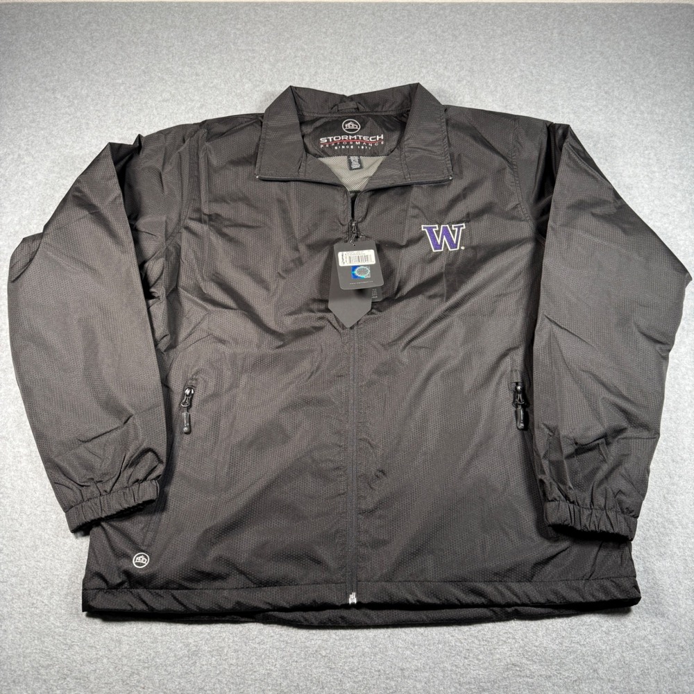 Stormtech GSX-1 Washington Huskies Windbreaker Jacket Black Mens XL NEW